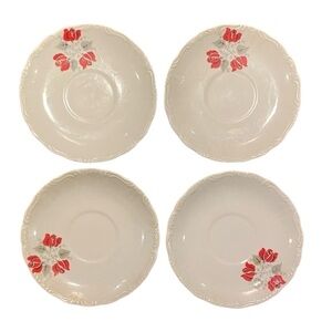 Trailing Rose by Norleans 4.25” Saucers Set of 4